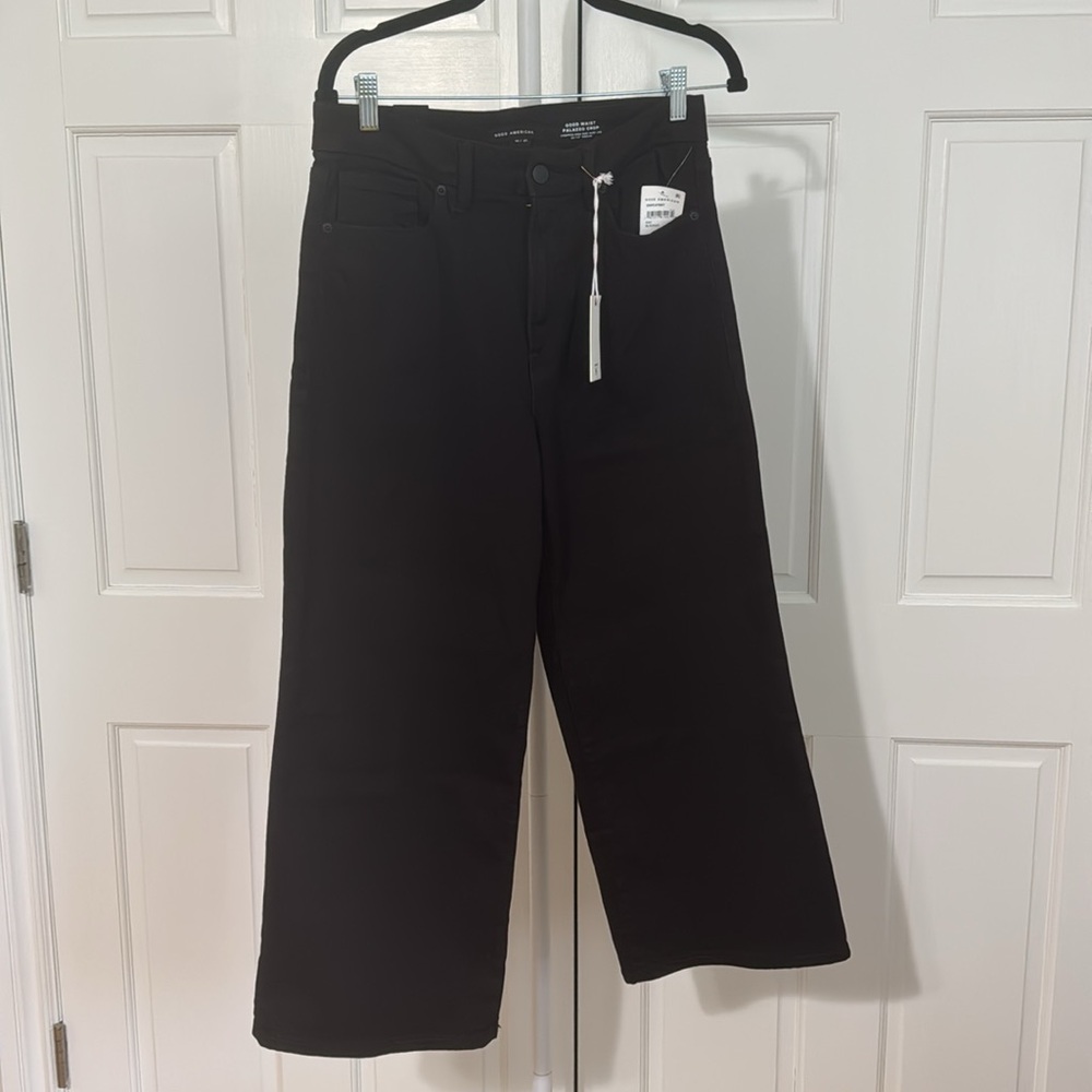 NWT GOOD AMERICAN GOOD WAIST CROPPED PALAZZO NEVER FADE JEANS SIZE 12 & Size 20 - Picture 7 of 10
